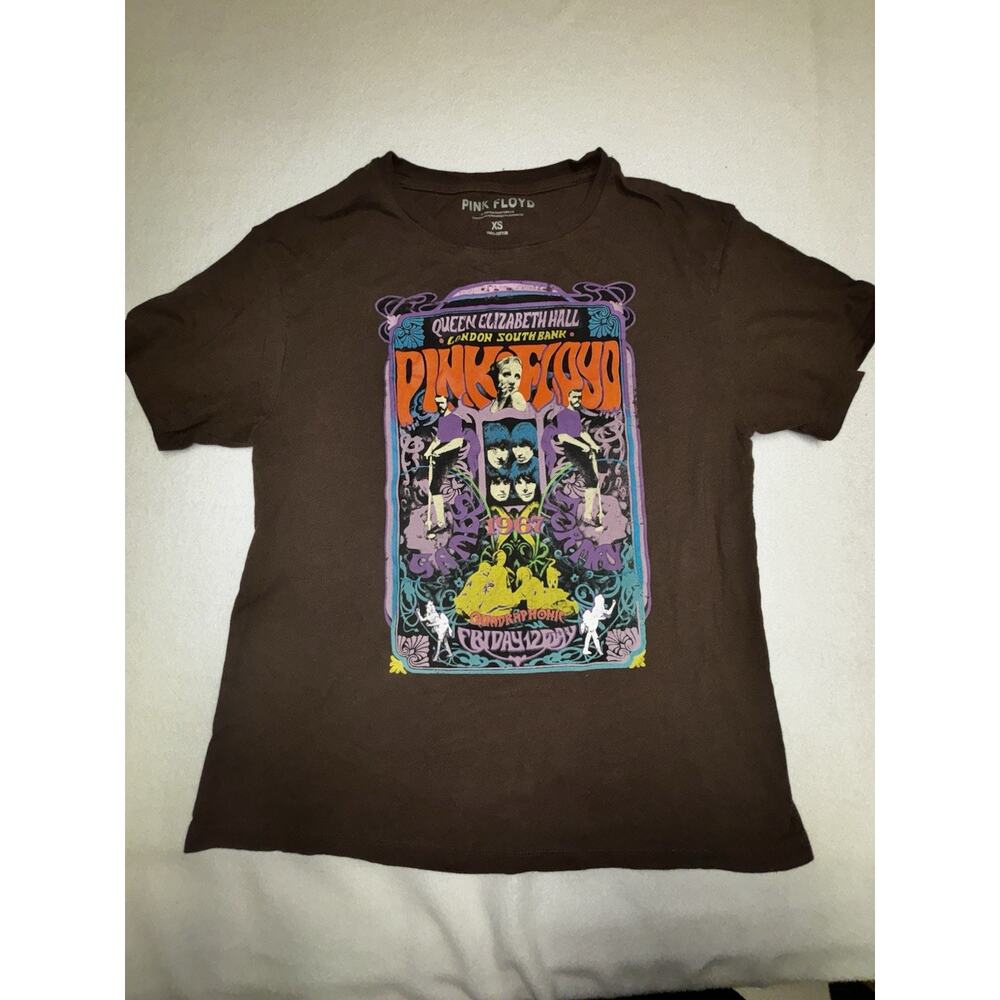 Pink Floyd Queen Elizabeth Hall 1967 Concert Retro Rock T-Shirt XS EUC